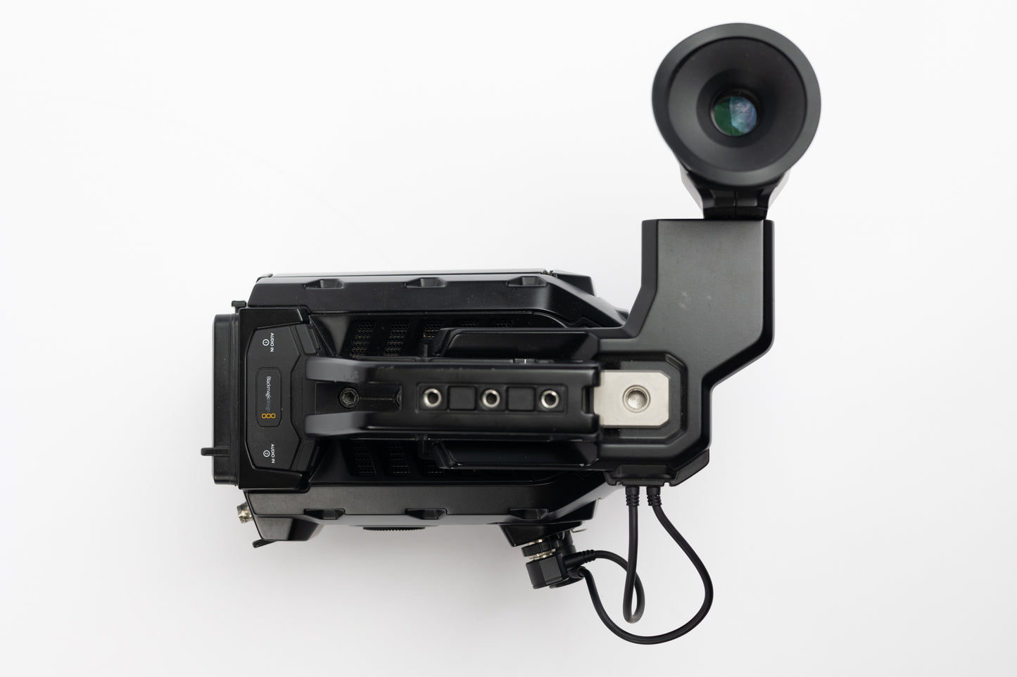 Blackmagic URSA Mini 4.6K EF Bundle (Camera, two Rokinon Lenses 24mm & 50mm, viewfinder, shoulder kit, mattebox & tripod kit), Used