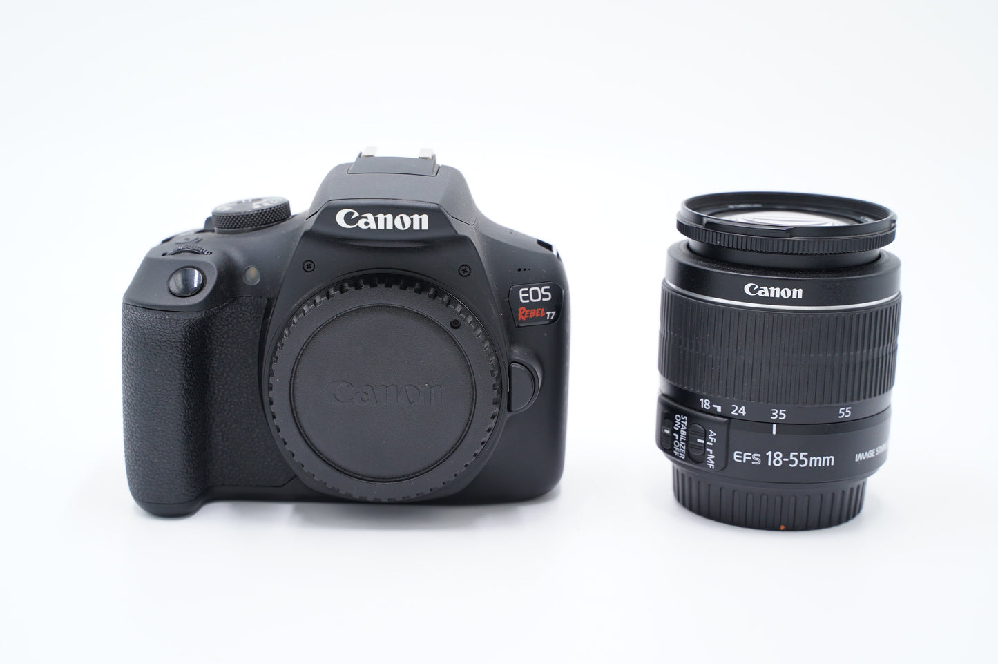 Canon EOSREBELT7/1855/42751 Rebel T7, EF-S 18-55mm f/3.5-5.6 IS II, Used