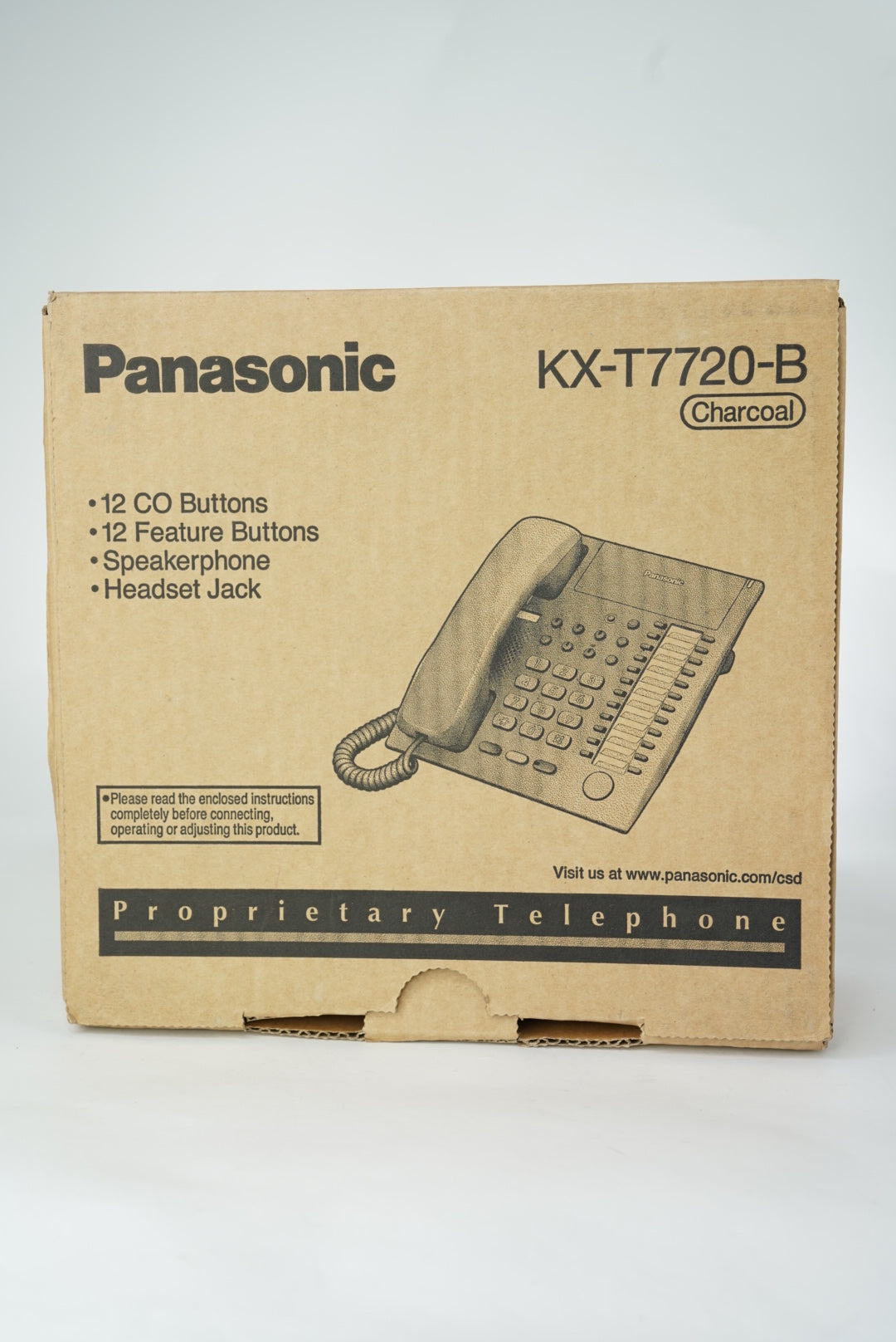 Panasonic KXT7720B Corded Desktop Phone, Used.