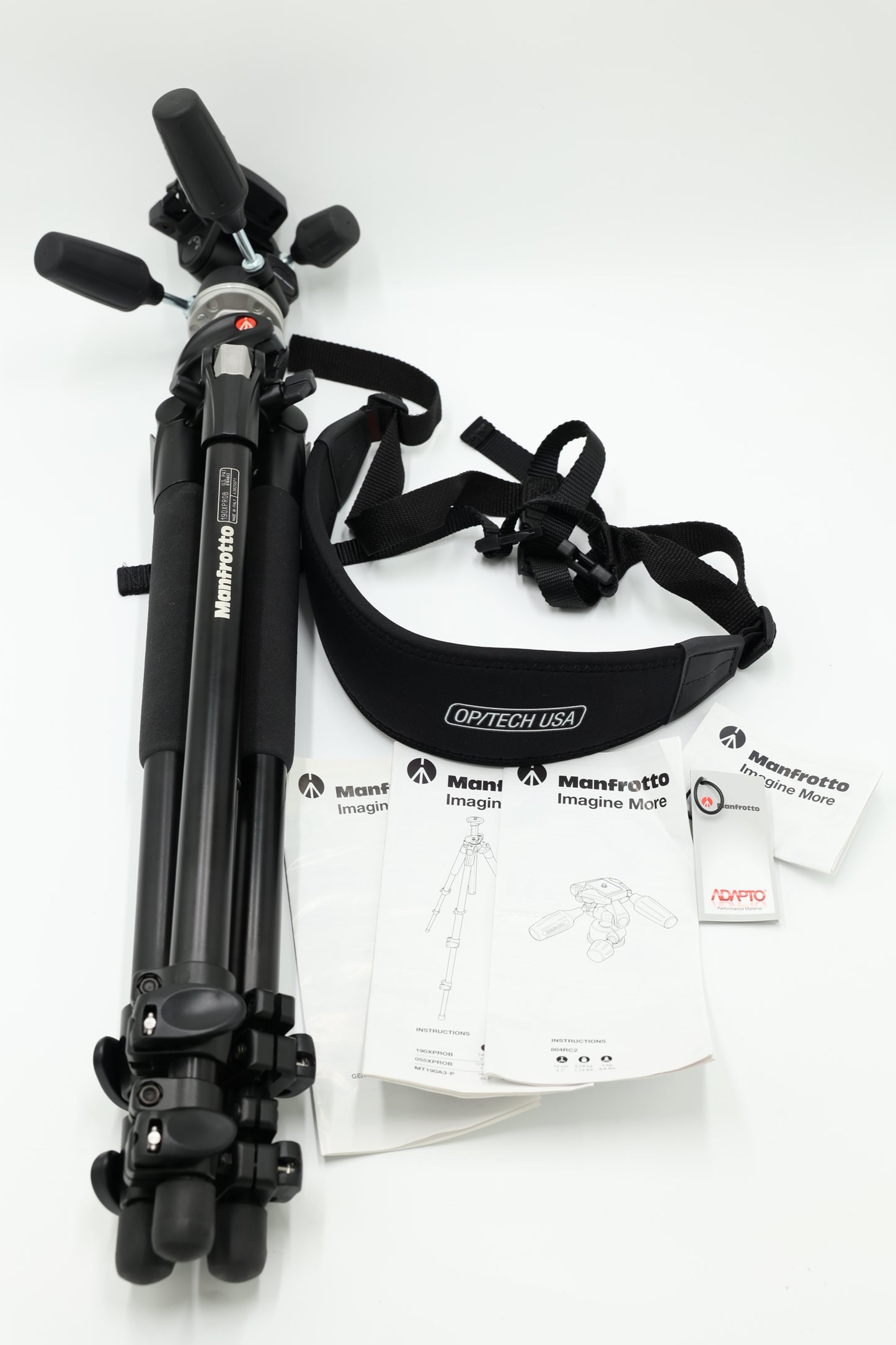 Manfrotto 190XPROB Aluminum Tripod w/804RC2 3-Way Head, Used