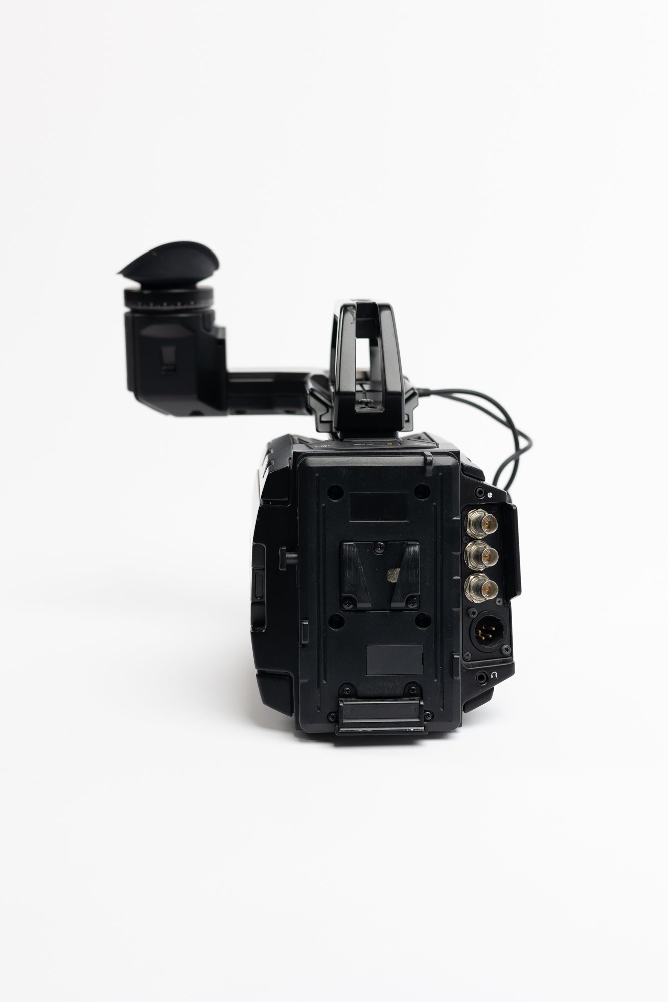 Blackmagic URSA Mini 4.6K EF Bundle (Camera, two Rokinon Lenses 24mm & 50mm, viewfinder, shoulder kit, mattebox & tripod kit), Used