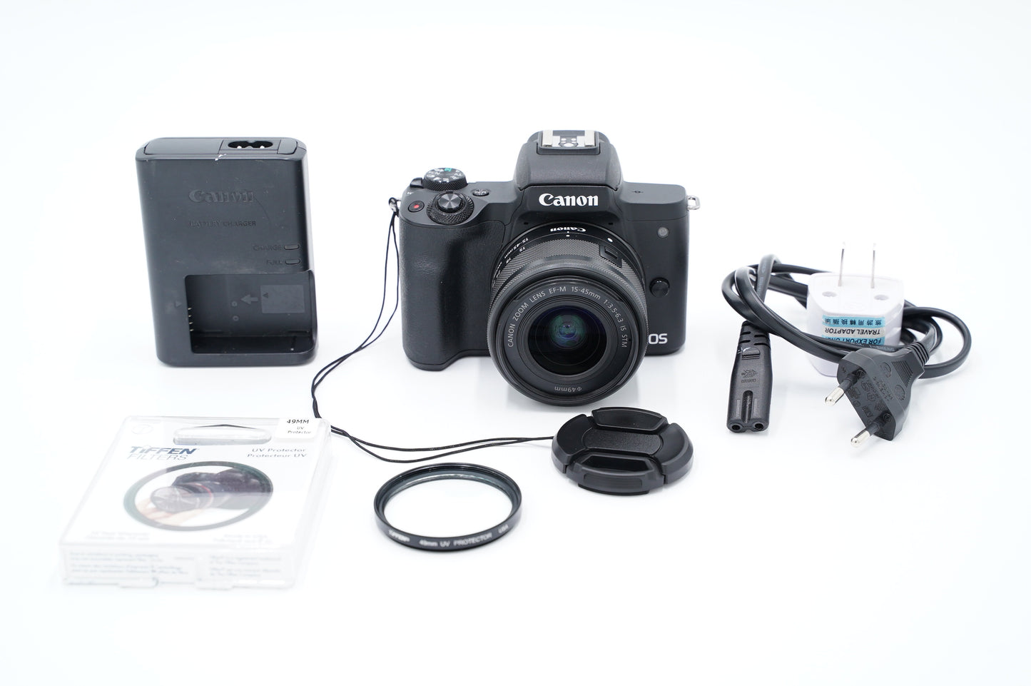 Canon M50/1545/00198 EOS M50 + 15-45mm Lens, Used