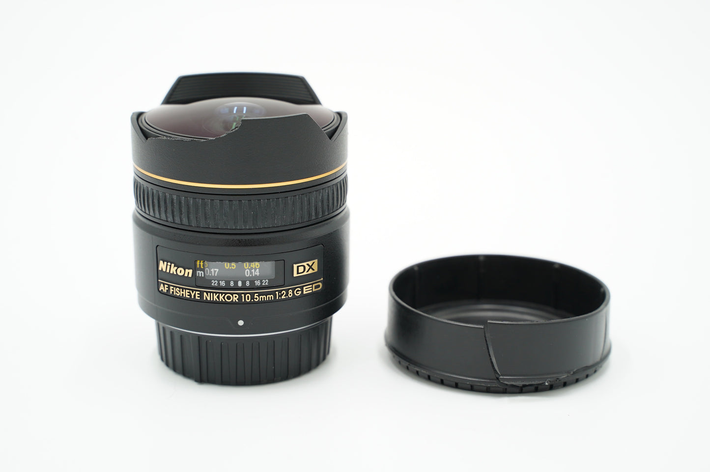 Nikon AF10.5/2.8GED/13935 AF 10.5mm f/2.8G ED Fisheye, Used (For Parts)