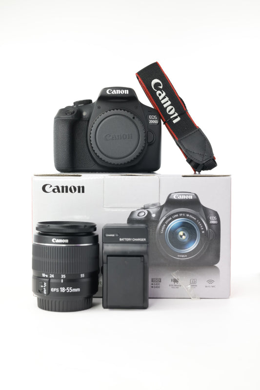 Canon EOS2000D/1855/63421 EOS 2000D, EF-S 18-55mm f/3.5-5.6 III, Used