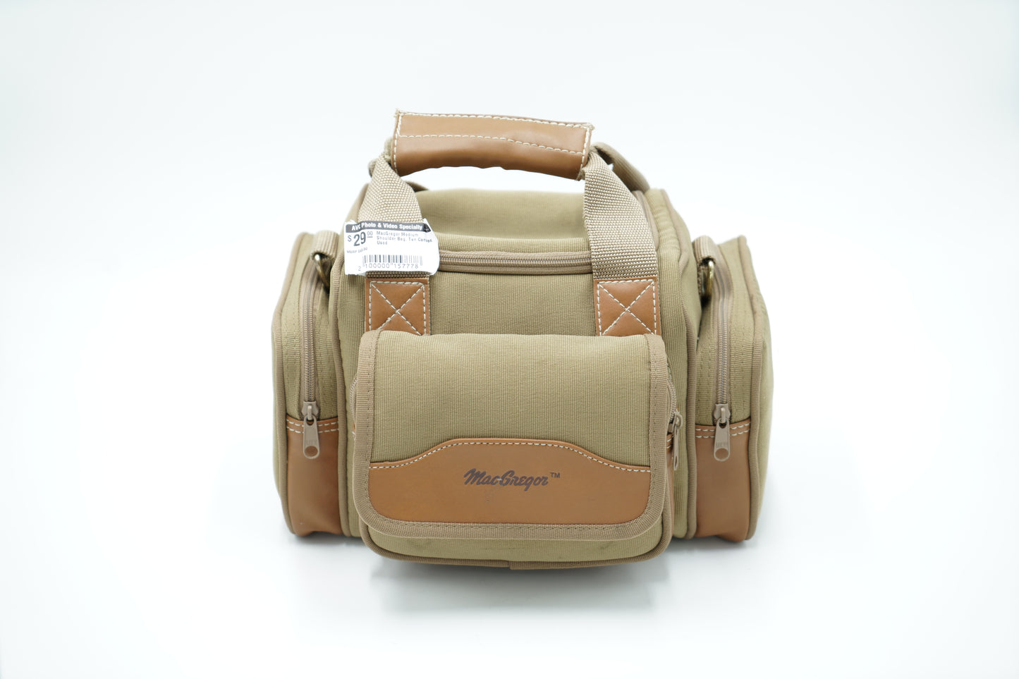 MacGregor Large Shoulder Bag, Tan Canvas, Used