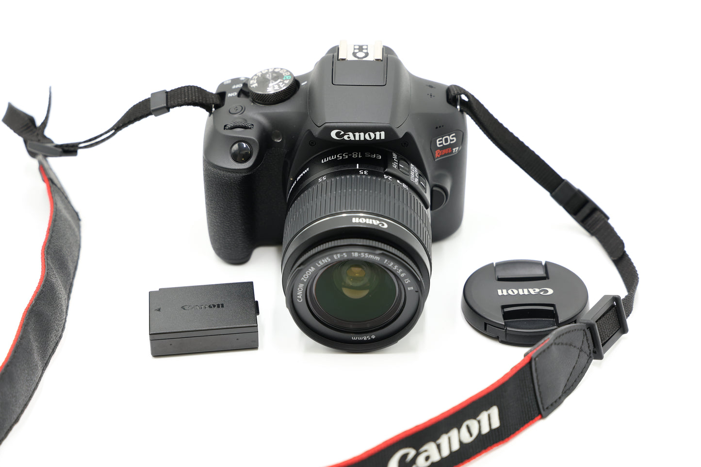 Canon EOSREBELT7/DUALLENS/25199 Rebel T7, EF-S 18-55mm f/4-5.6 IS STM + EF 75-300mm f/4-5.6 III, Used