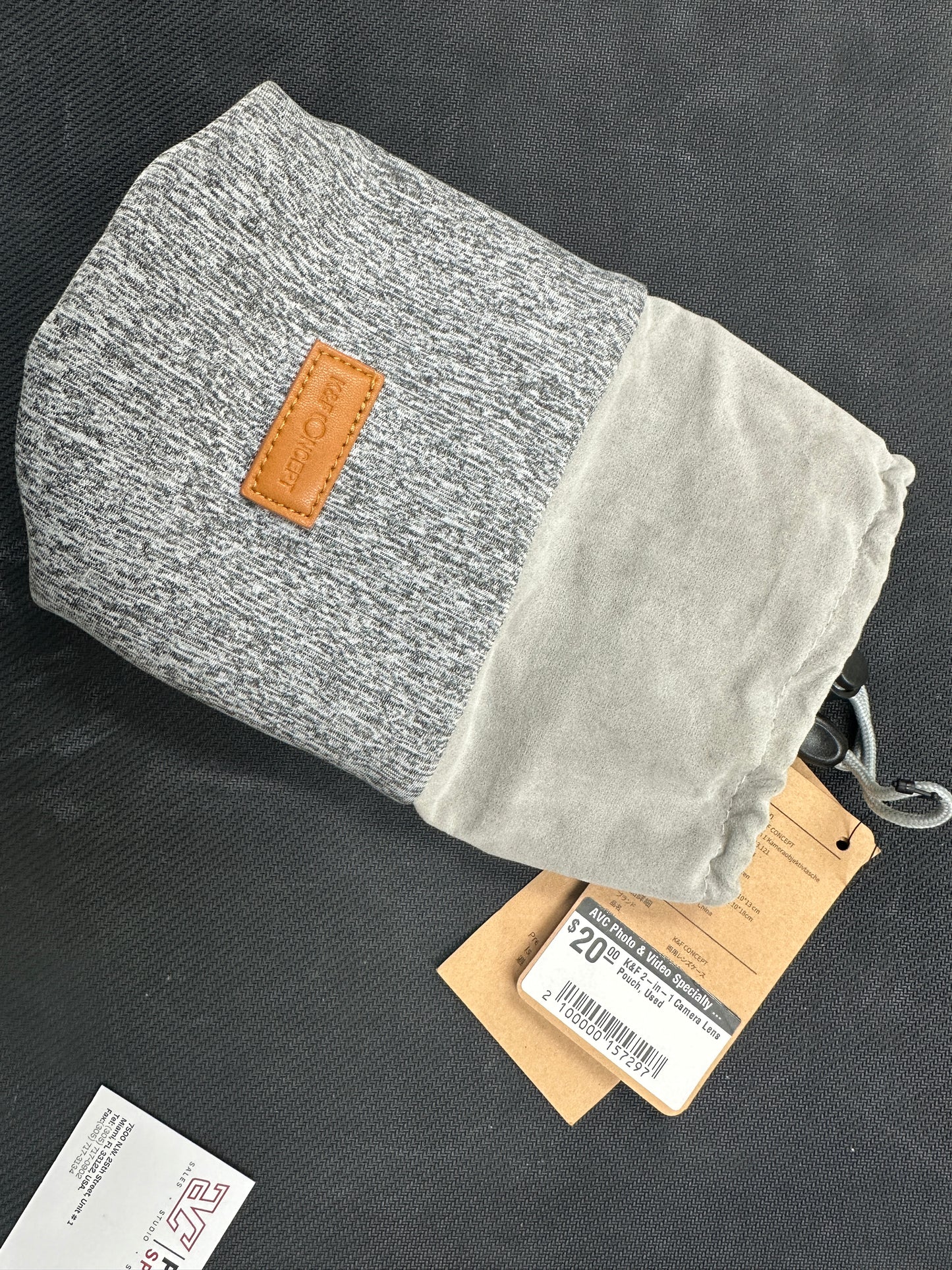K&F 2-in-1 Premium Camera Lens Pouch, Used