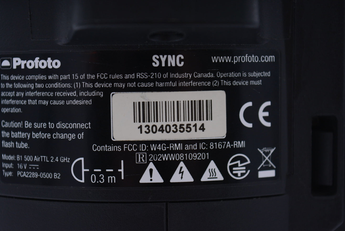 Profoto B1500AIRTTL-35514 B1 500 Air TTL Flash, Used