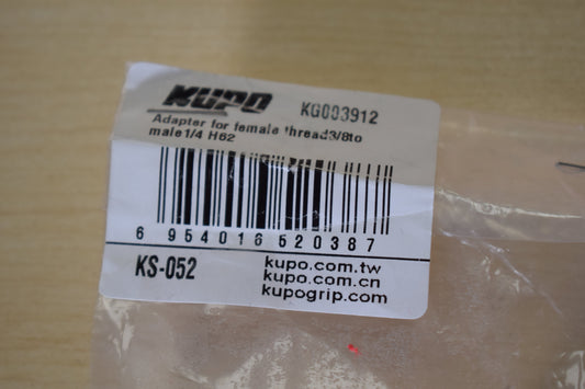 Kupo 3/8"-16 F to 1/4"-20 M Adapter, Used
