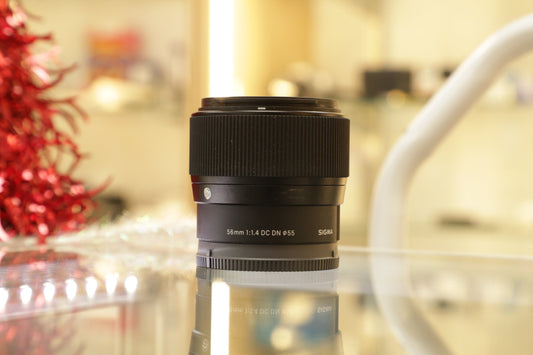 SIGMA 56MM14-11284 Sigma 56mm f/1.4 DC DN C (Contemporary) Autofocus APS-C Lens for Sony E-Mount (55), Used