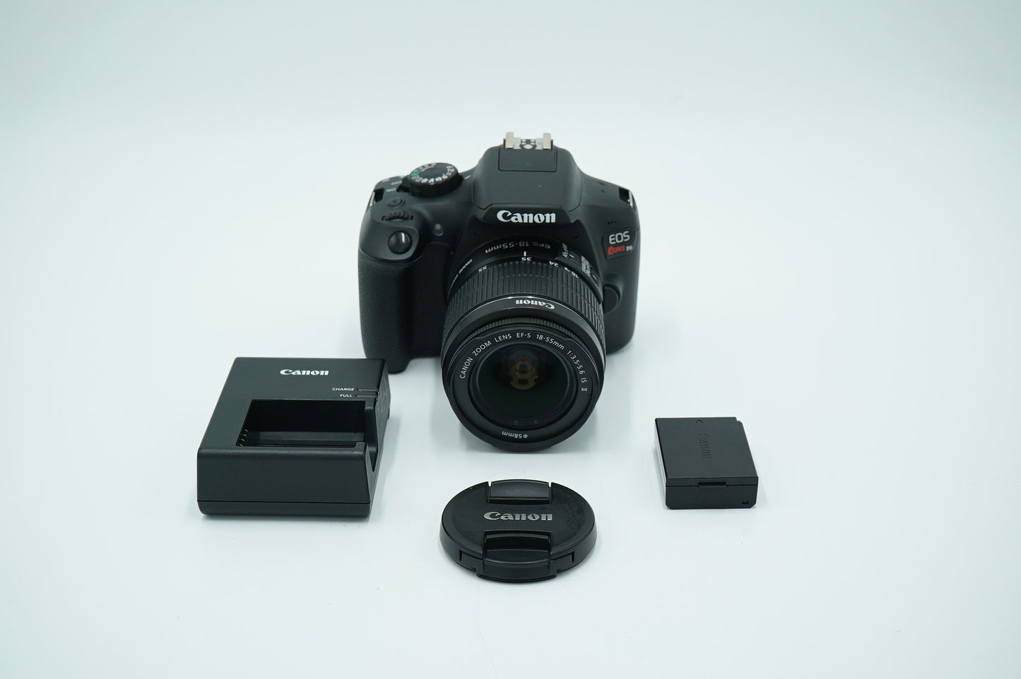Canon EOSREBELT6/DUALLENS/66509 Rebel T6, EF-S 18-55mm f/3.5-5.6 IS II, Used