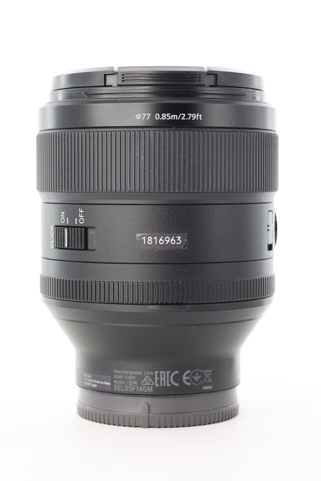 Sony SEL85F14GM/1816963 FE 85mm f/1.4 GM Lens, Used