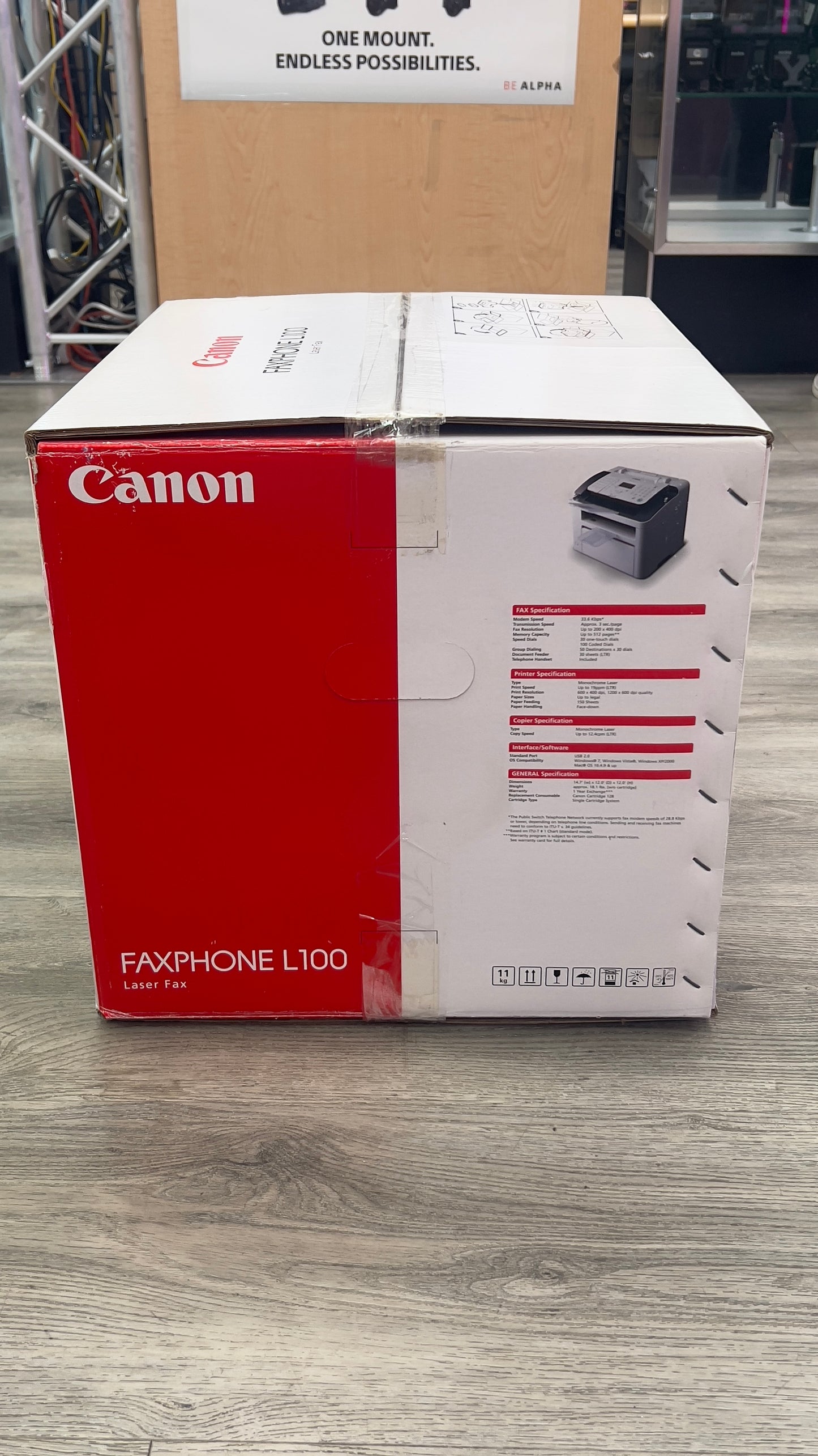 Canon L100 Faxphone Multifunction Laser Fax Machine, Used