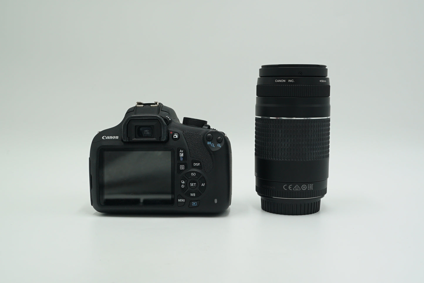 Canon EOSREBELT5/DUALLENS/76502 Rebel T5, EF-S 18-55mm f/3.5-5.6 IS II + EF 75-300mm f/4-5.6 III, Used