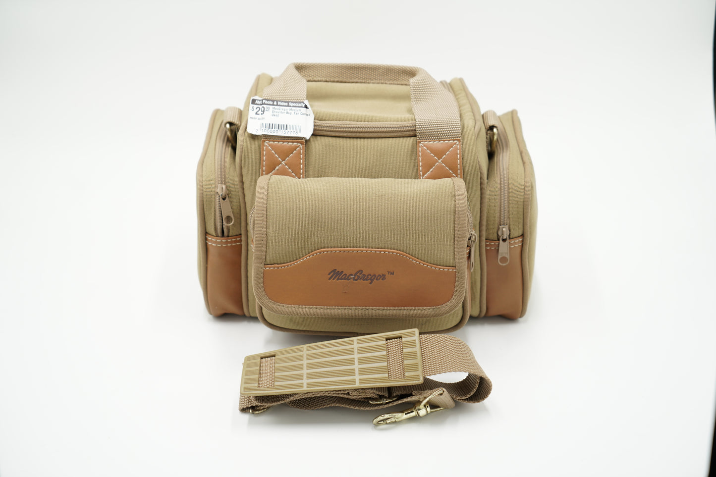 MacGregor Large Shoulder Bag, Tan Canvas, Used