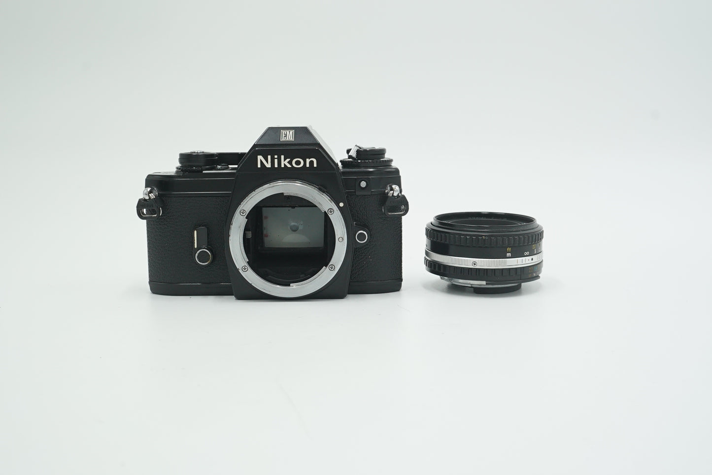 Nikon EM/50/49096 EM 35mm Film Camera + 50mm f/1.8 Series E Lens, Used