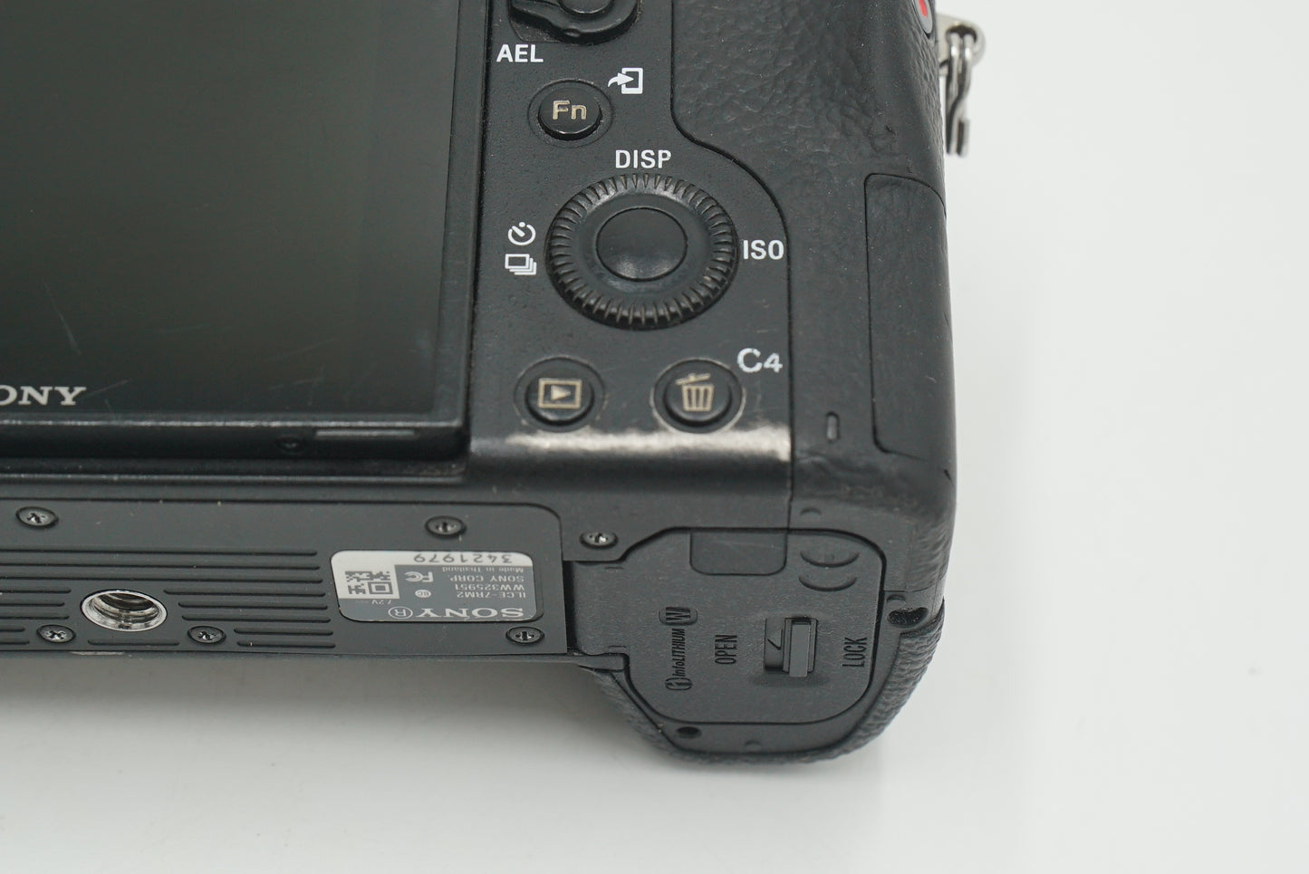 Sony A7RII/3421979 A7R Mark II Body Only + Battery Grip + Mini Tripod, Used