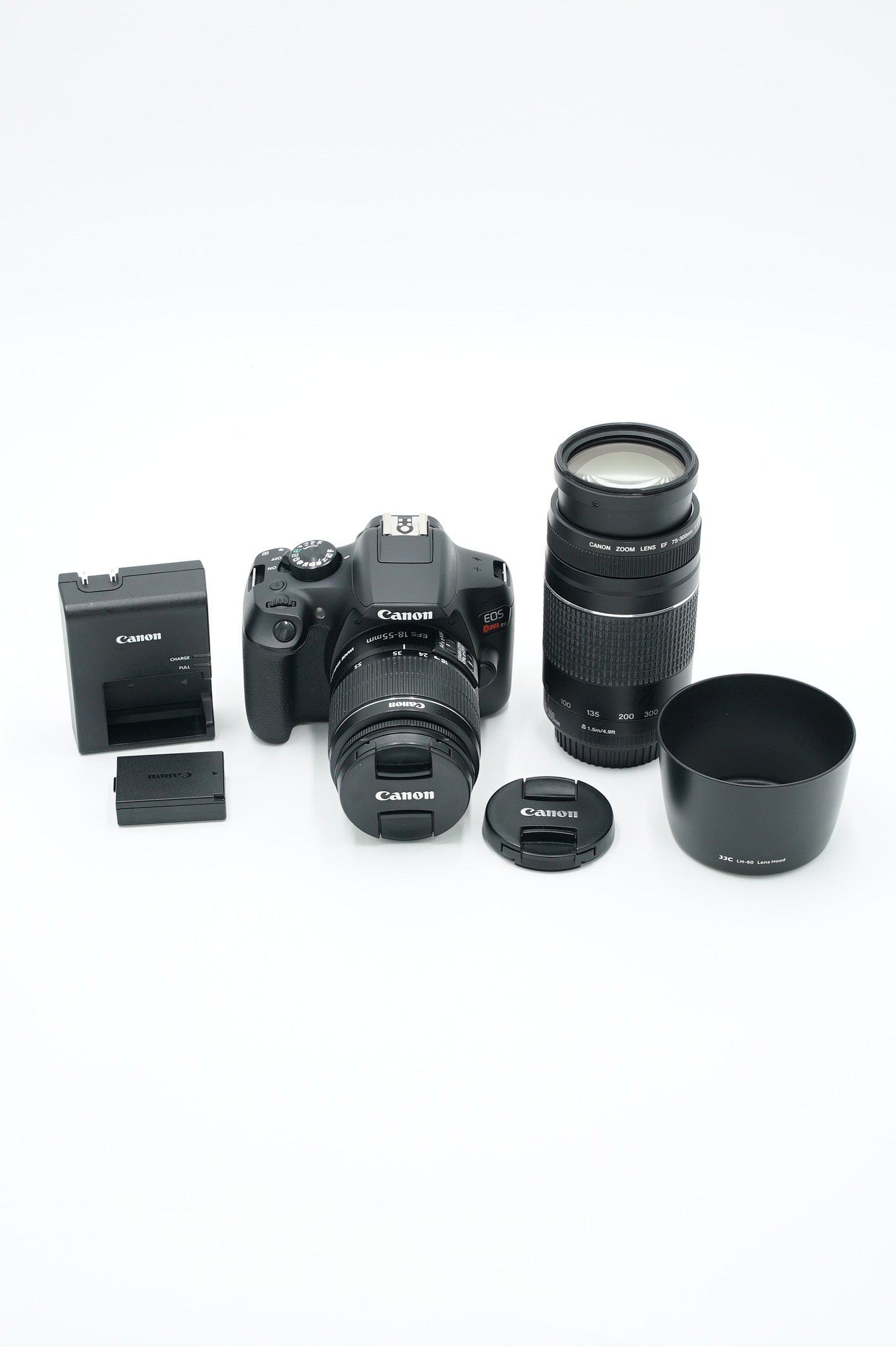 Canon EOSREBELT6/DUALLENS/66509 Rebel T6, EF-S 18-55mm f/3.5-5.6 IS II, Used