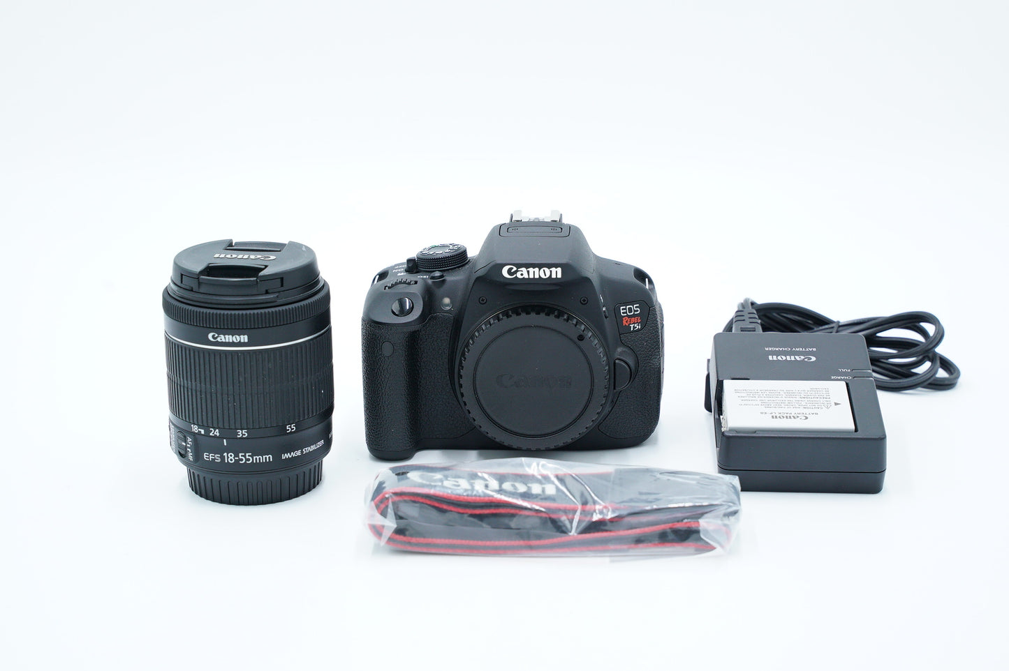 Canon EOSREBELT5I/NA EOS Rebel T5i + EF-S 18-55mm f/3.5-5.6 IS STM Lens, Used