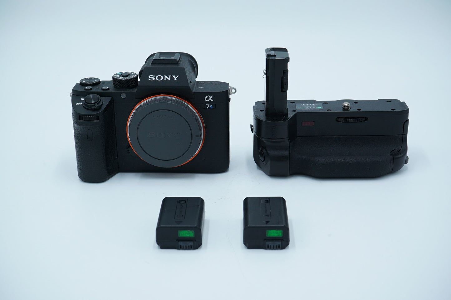 Sony A7SM2/3411857 A7S Mark II Body Only + Vivitar Battery Grip, Used