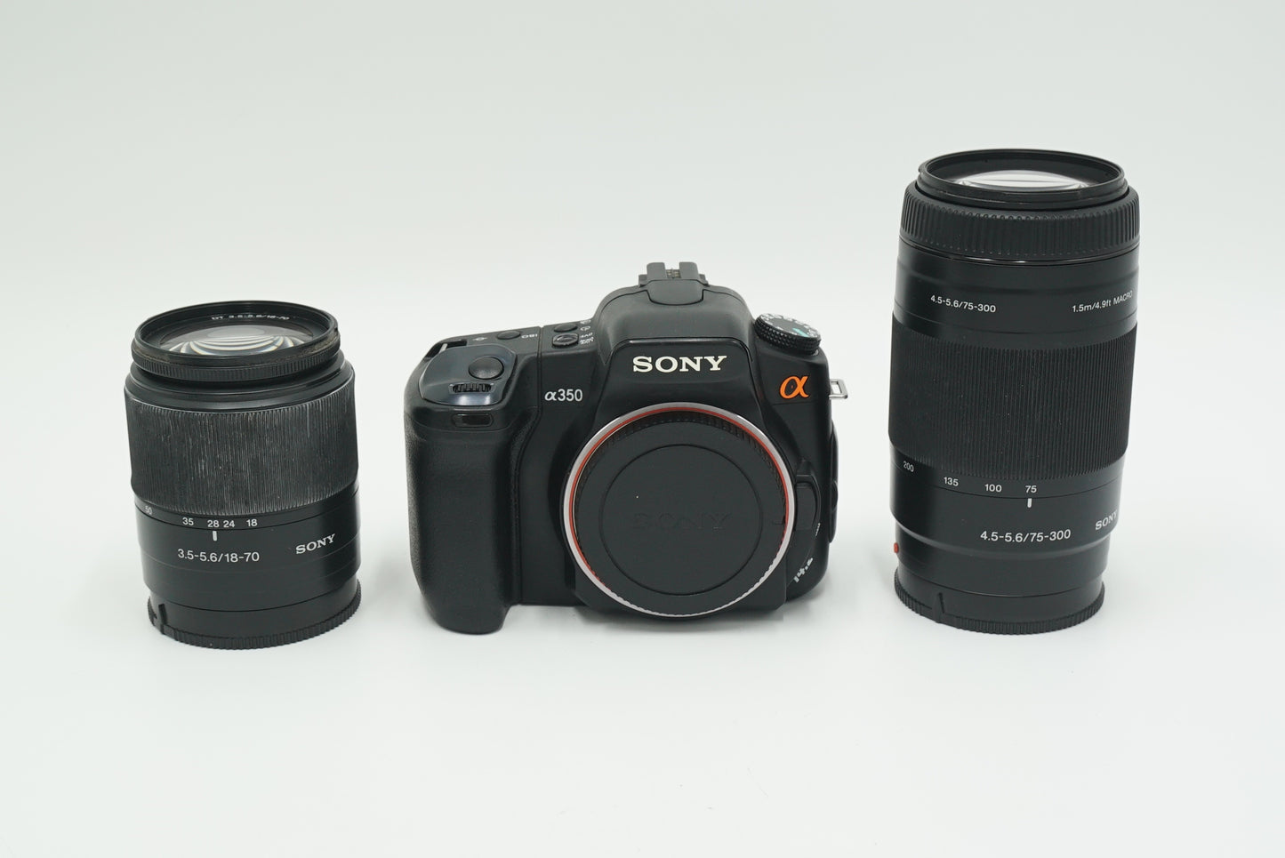 Sony A350/DUALLENS/1102870 A350 DSRL Camera + 18-70mm + 75-300mm, Used