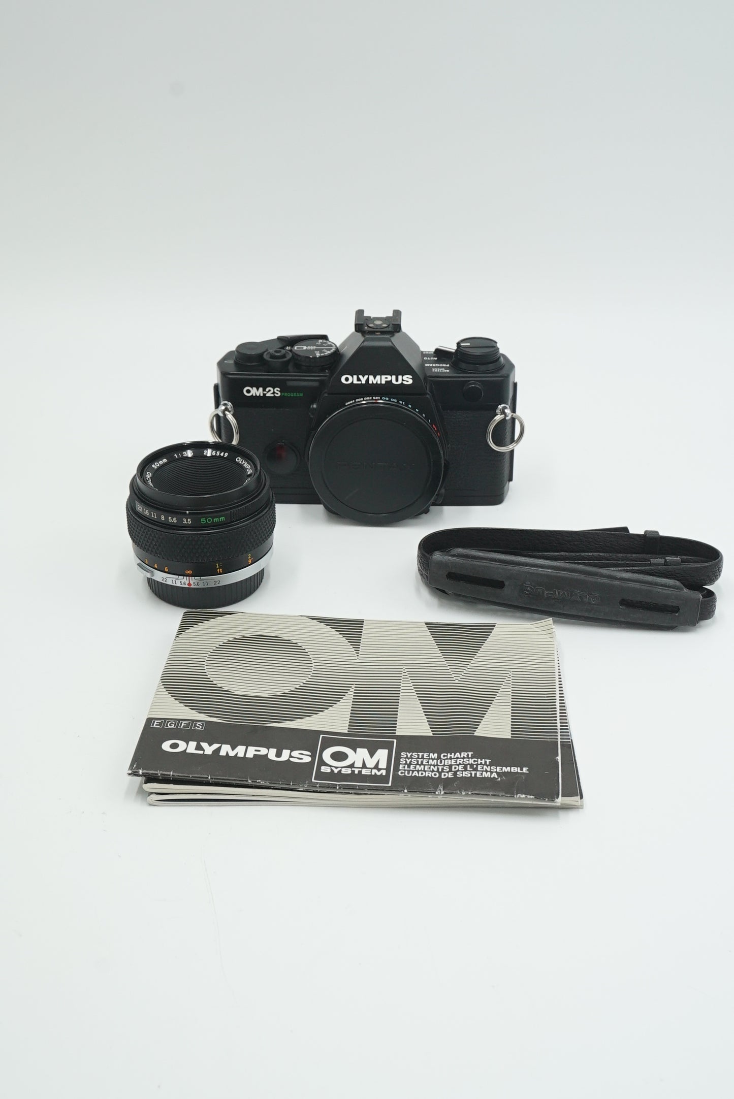 Olympus OM2S/18343 35mm Film Camera + Zuiko 50mm f/3.5 Auto-Macro, Used