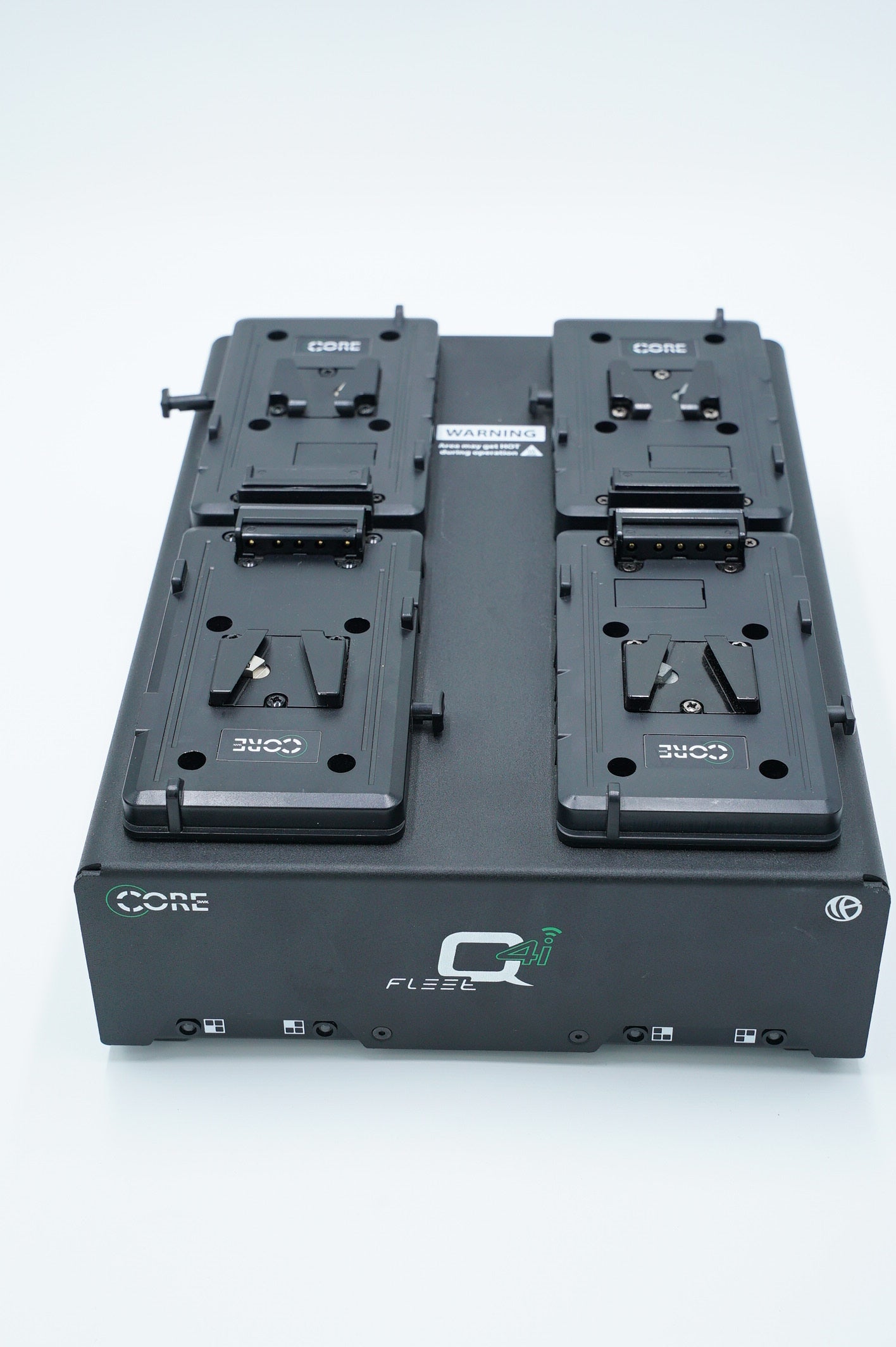Core Fleet Q4i Four Position Charger/Charging Station + 4 Hypercore Batteries, Used