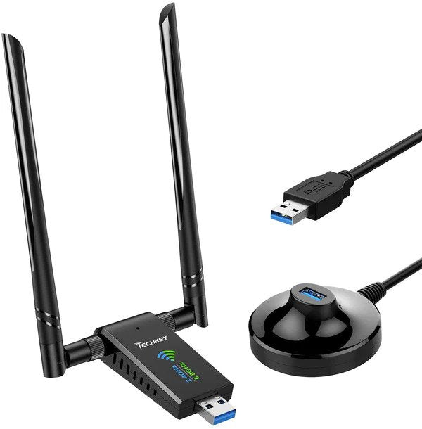 Techkey USB WiFi Adapter for PC, 1750Mbps Dual Band, Open Box