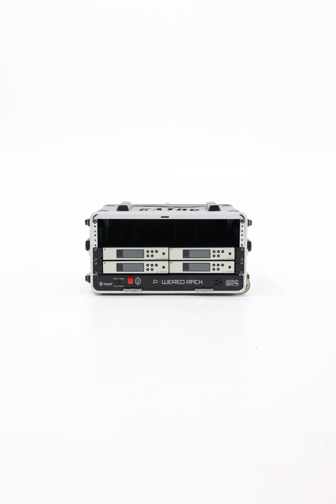 Sennheiser/Gator Kit, EWG4 Wireless Lavalier System (4 units) + 10-Rack Space Case (Power Supply/Cables), Used