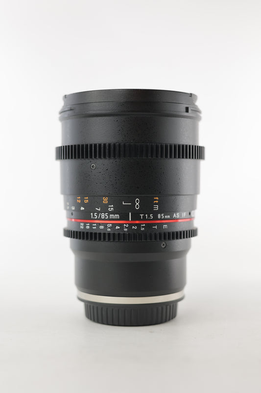 Rokinon 85T1.5/A0410 85mm T1.5 Cine AS IF UMC Lens F/Sony, Used