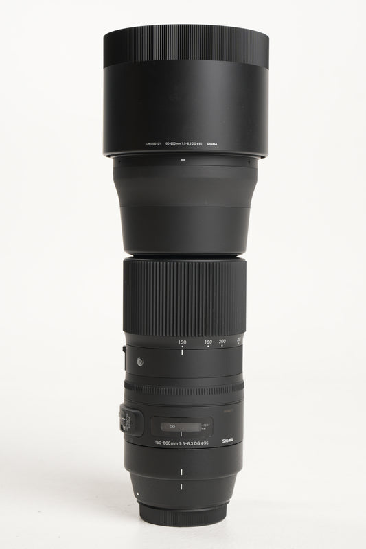 Sigma 150600C/46213 150-600mm f/5-6.3 DG OS HSM Contemporary Lens F/Canon, Used