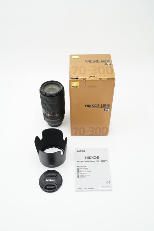 Nikon AFP70300EEDVR/09590 AF-P DX Nikkor 70-300mm f/4.5-6.3E ED VR, Used