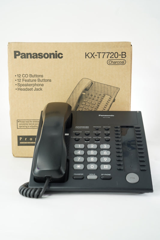 Panasonic KXT7720B Corded Desktop Phone, Used.