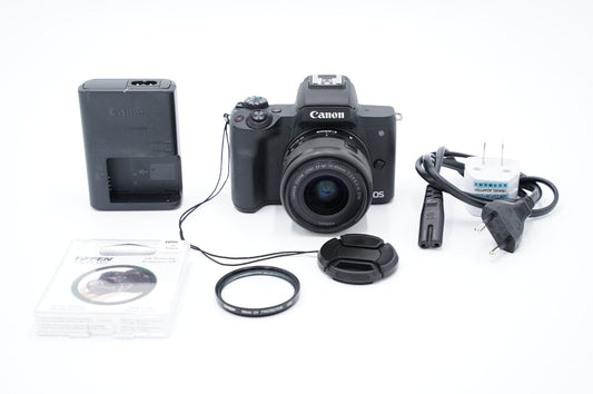 Canon M50/1545/00198 EOS M50 + 15-45mm Lens, Used