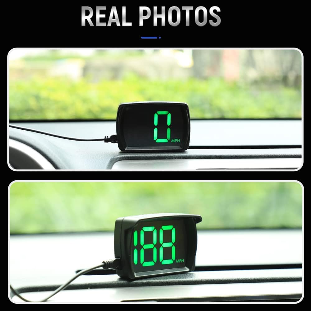 VJOYCAR Digital Speedometer HUD GPS Head Up Display Model: V03 for Cars W/USB Cable Plug & Play - AVC photo video store
