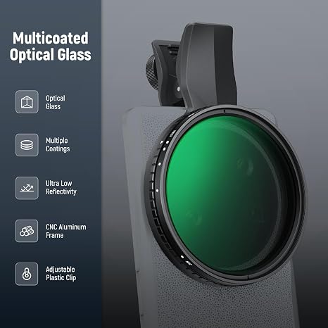 Neewer Clip-On Magnetic VND Filter Kit (67mm, 1 to 5-Stop), Open Box