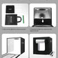 DUCLUS Light Box Photography, Portable Photo Studio Booth Box, 10" x 10" Professional Mini Shooting Tents with 104 LED Lights Dimmable, 6 Backdrops for Small Product: Jewelry, Miniature Models etc.