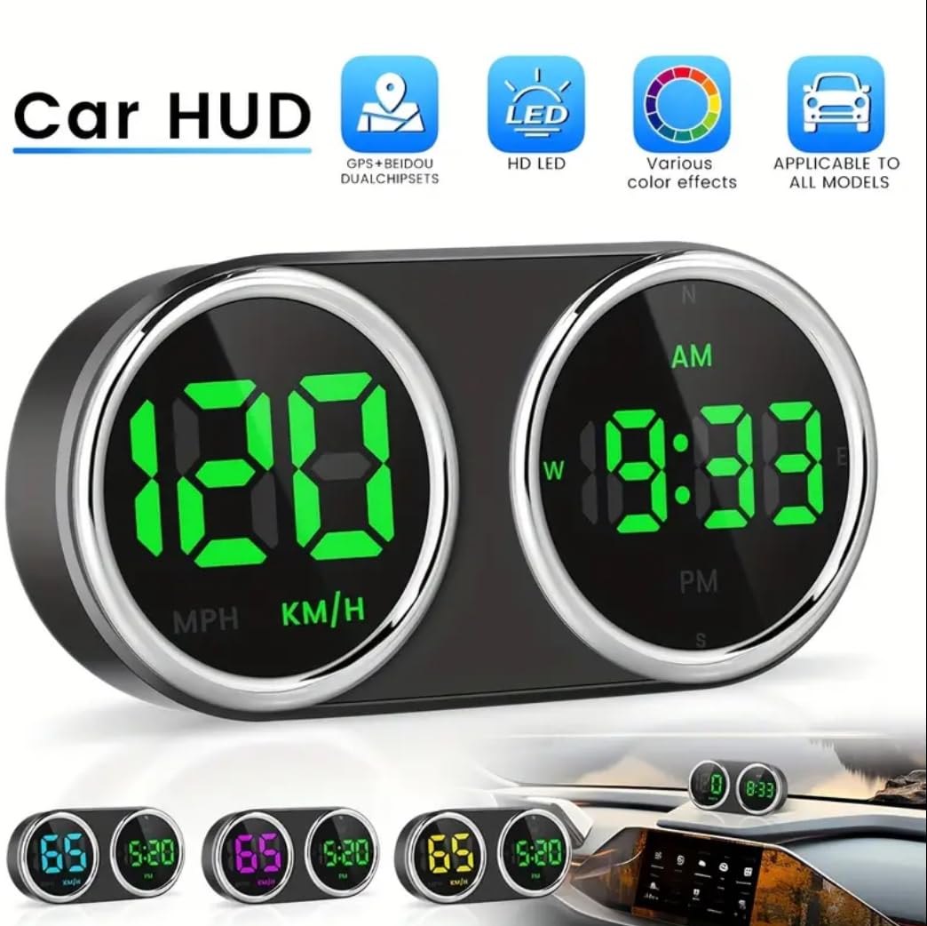 Ouyaaqii GPS Heads Up Display for Cars-Universal Digital Dashboard Speedometer with MPH/KMH Mode V15, HUD Display Car