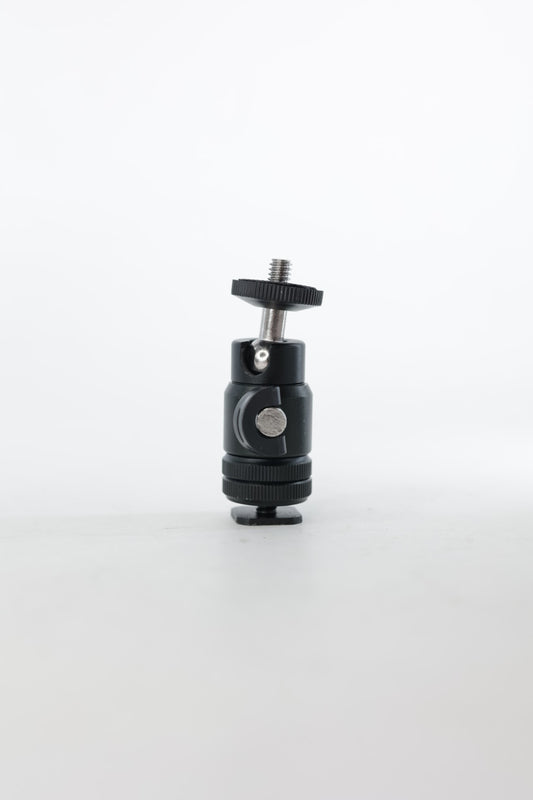 Generic Hot Shoe Mount Adaptor Mini Ball Head, Used