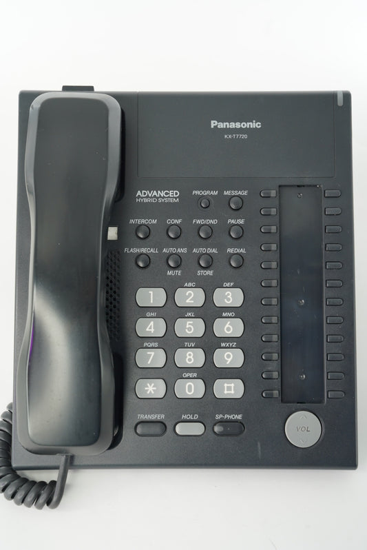 Panasonic KXT7720B Corded Desktop Phone, Used.