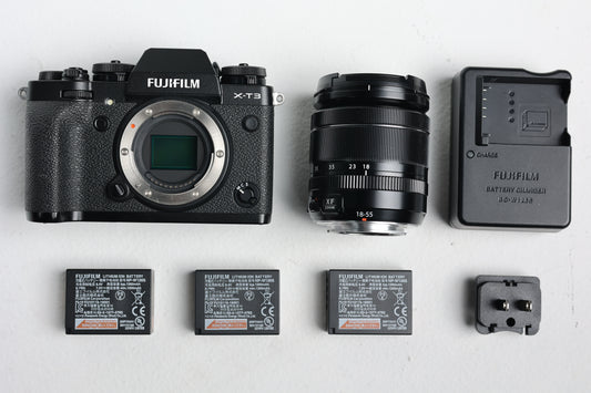 Fujifilm XT3/1855/07882 XT3, XF 18-55mm f/2.8-4 R LM OIS, Black, Used