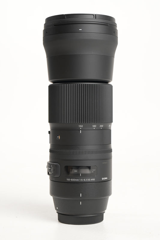 Sigma 150600C/46213 150-600mm f/5-6.3 DG OS HSM Contemporary Lens F/Canon, Used