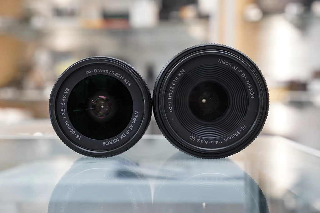Nikon D5600 DSLR Camera Body w/2-Lens Kit (AF-P 18-55mm f/2.5-5.6 & 70-300mm f/4.5-6.3), Used