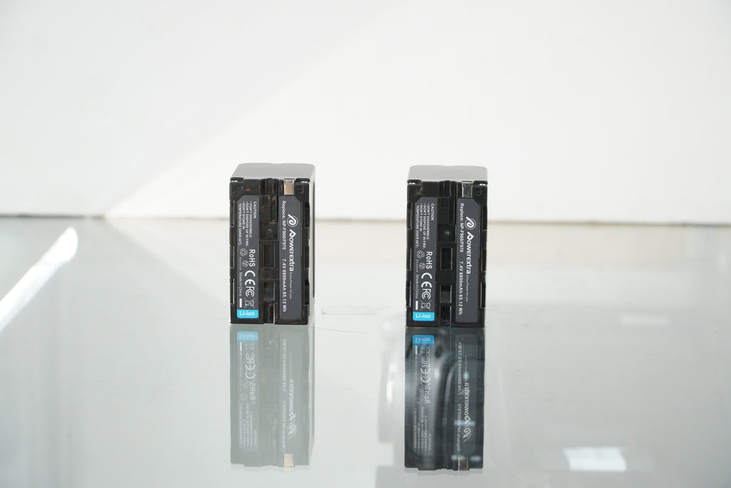 Powerextra Replaces NP-F960/F970 Battery 2 Pack, Used