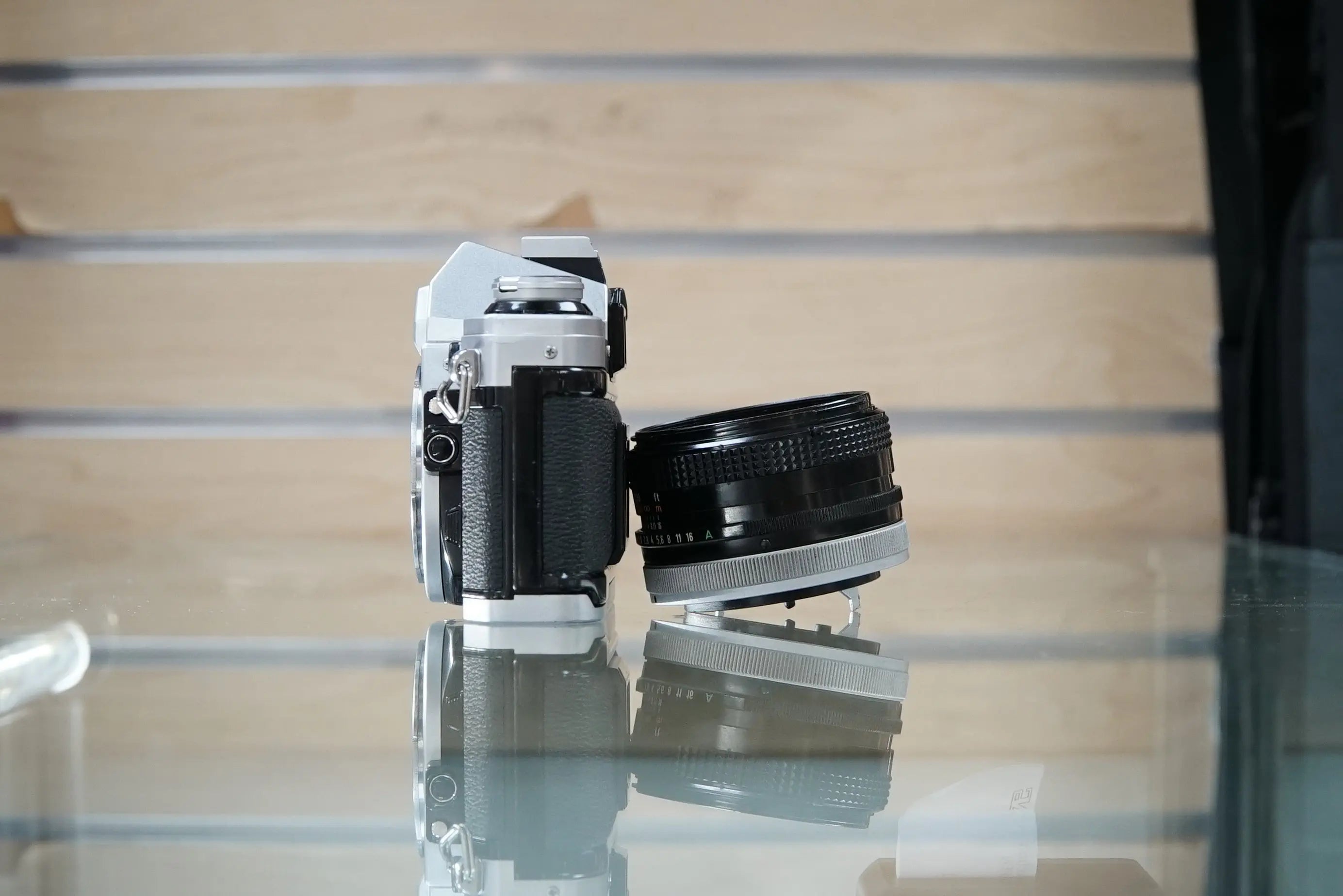 Canon (08640) AE-1 35mm Film SLR Camera w/FD 50mm f1.8 S.C. Lens, Used