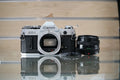 Canon (11723) AE-1 35mm Film SLR Camera w/FD 50mm f1.8 S.C. Lens, Used