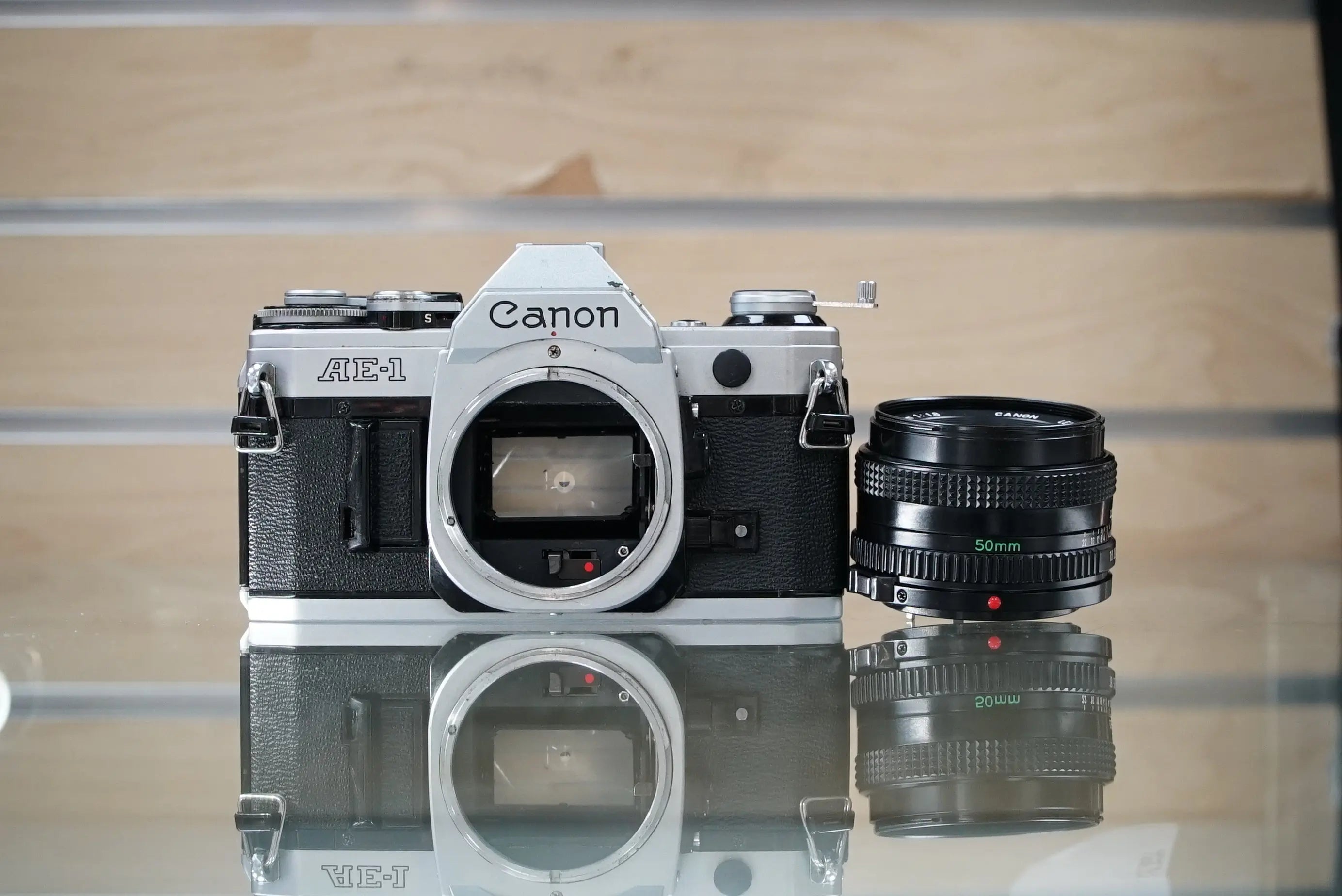 Canon (11723) AE-1 35mm Film SLR Camera w/FD 50mm f1.8 S.C. Lens, Used