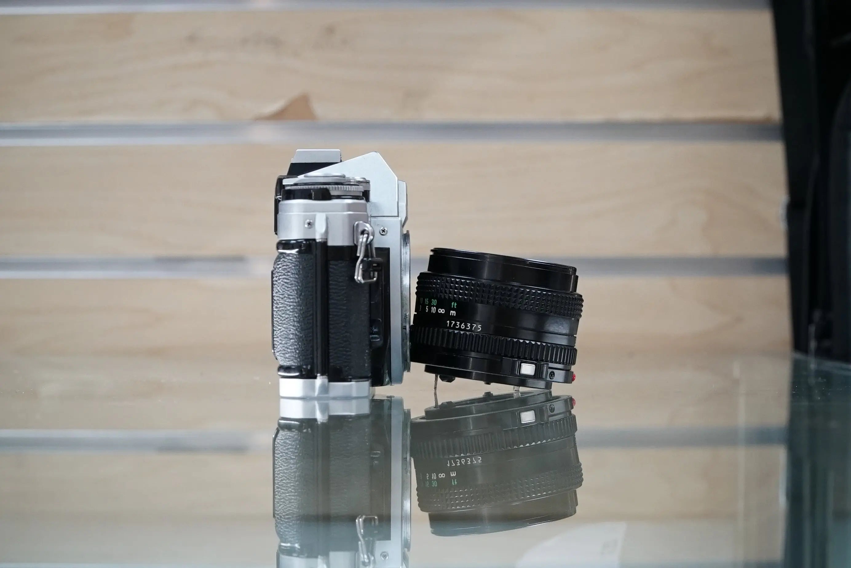 Canon (11723) AE-1 35mm Film SLR Camera w/FD 50mm f1.8 S.C. Lens, Used