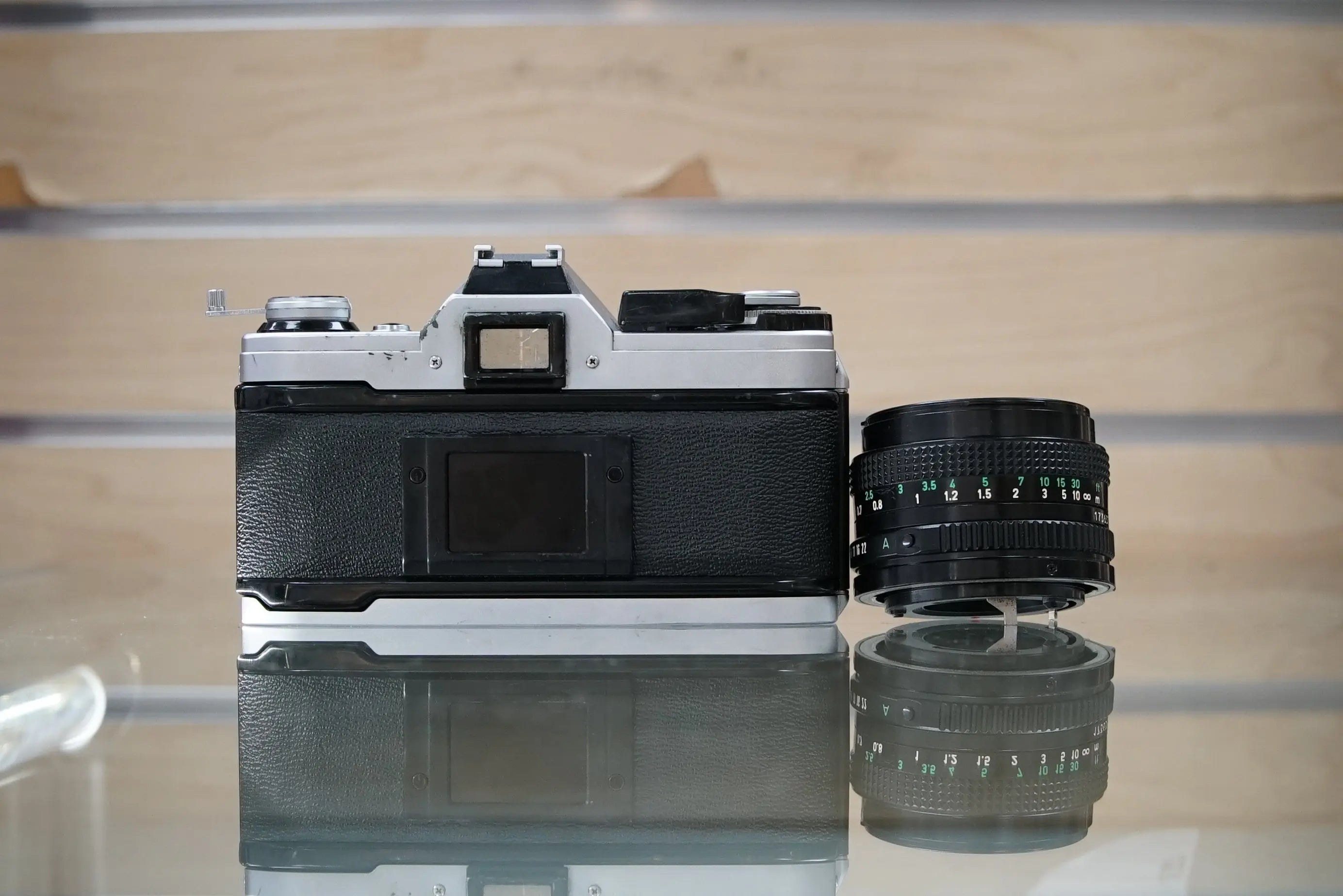 Canon (11723) AE-1 35mm Film SLR Camera w/FD 50mm f1.8 S.C. Lens, Used