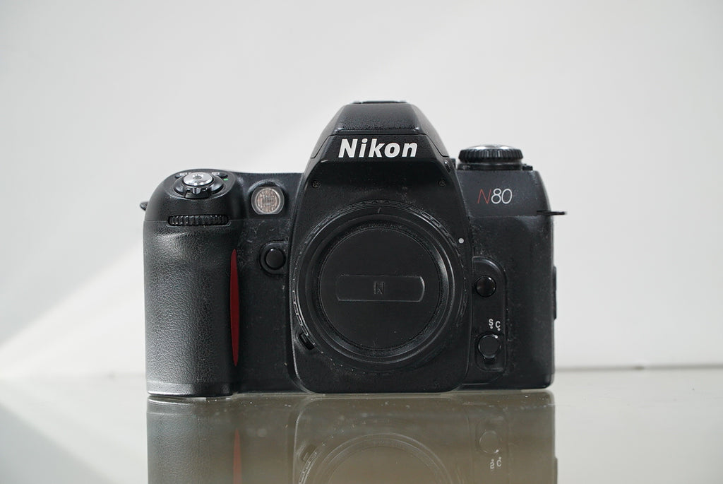 Nikon N80 35mm Film SLR Camera W/Battery Grip #04176, Used